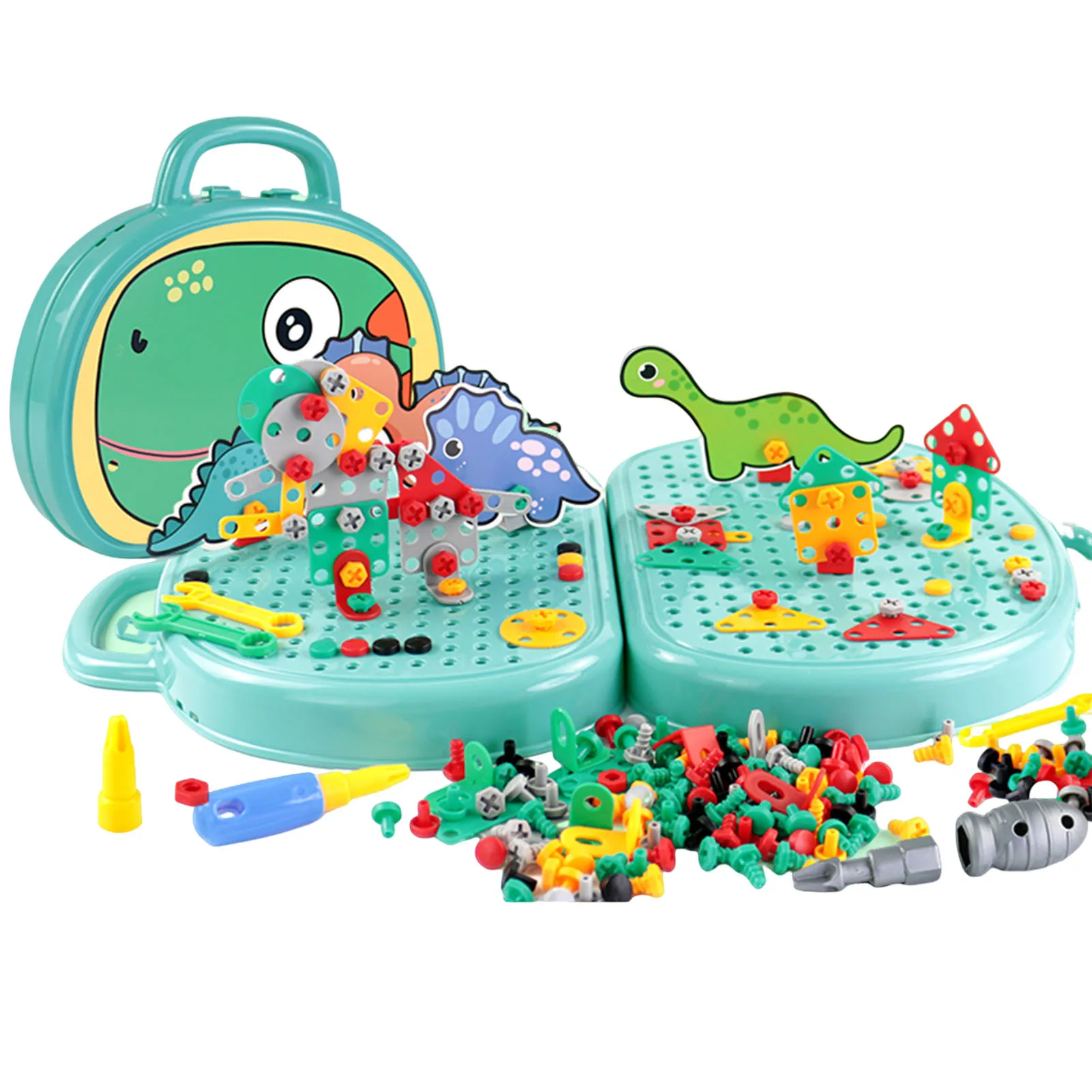 Dinosaur Shaped Play Tool Box Funny Classic Interactive Pretend Play Tool Box Toys for Children Interactive Toys Set