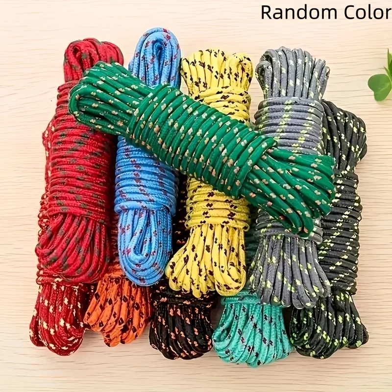 10M/393.7 Inch Nylon Clothesline, Used for Securing and Dragging Items, Camping Accessories, Indoor and Outdoor Clotheslines