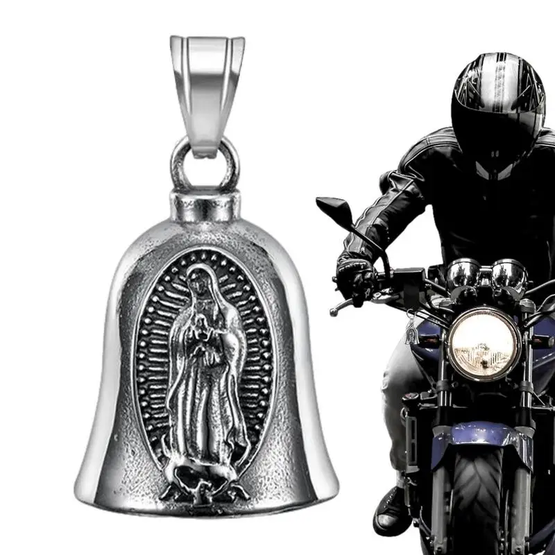 

Motorcycle Guardian Bell Retro Punk Style Men Cross Lucky Bel Angel Knight Bell Metal Pendant Motorcycle Riding Bell Accessories