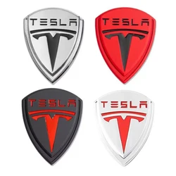 Tesla Model X S Y S Logo Metal Shield Car Decal Car Badge Tail Badge Decorative Sticker Fender Emblem