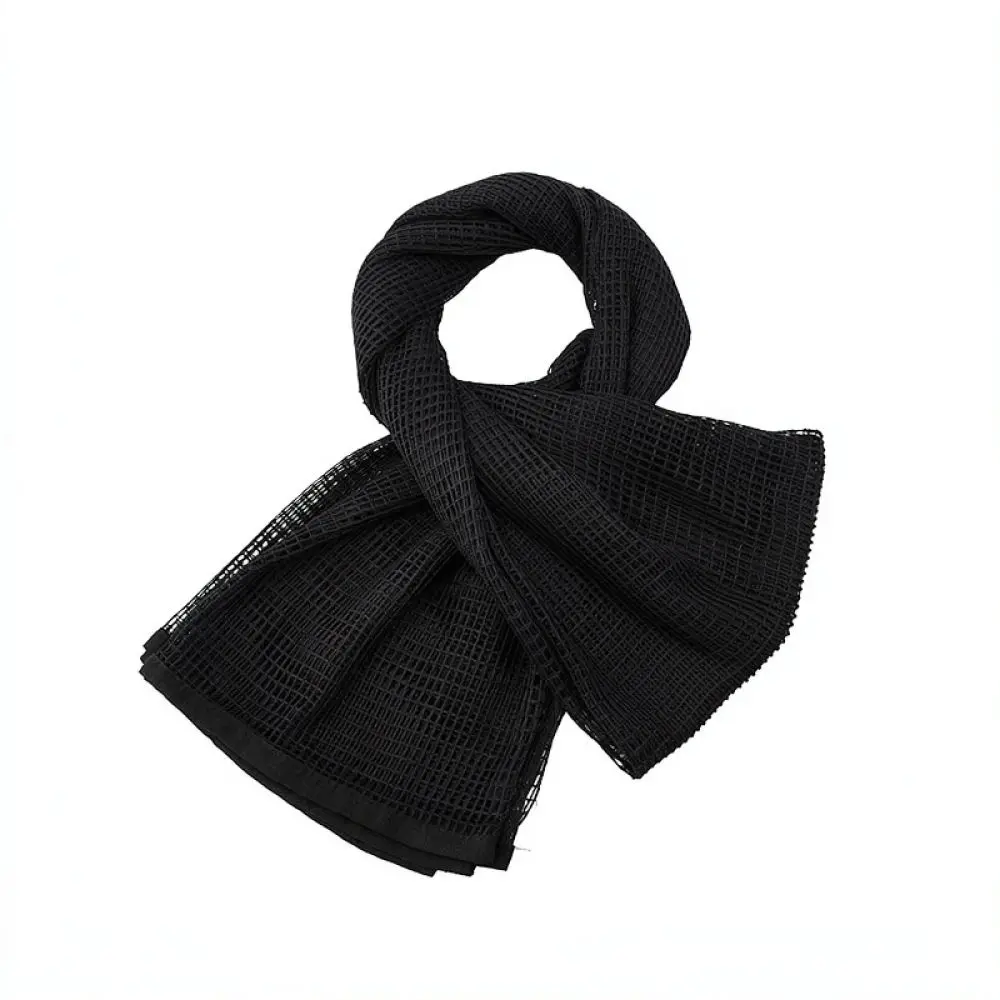 Tactical Camouflage Scarf Breathable Mesh Veil Sniper Ghillie Wrap Outdoor Hiking Hunting Desert Face Mask Headgear