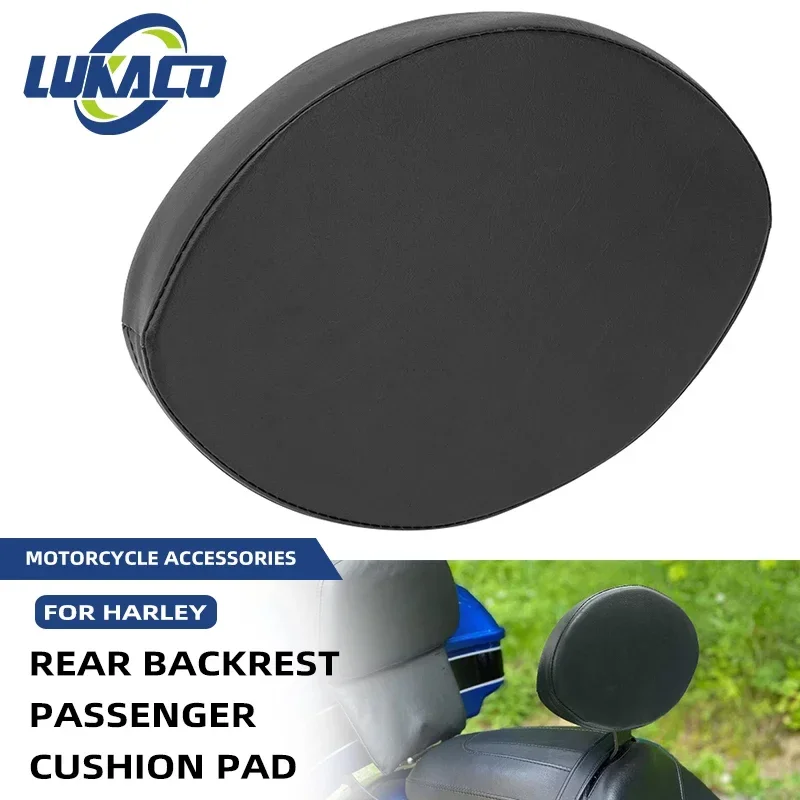 

Motorcycle Accessories Universal PU Leather Driver Passenger Backrest Seat Cushion Pad For Harley Touring Sportster Softail