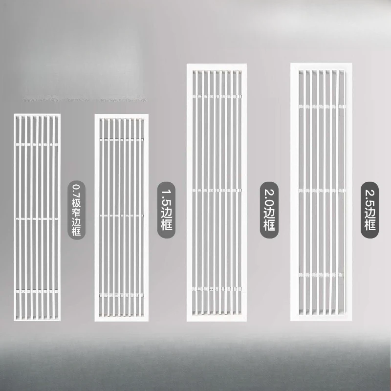 Aluminum alloy central air conditioner out trend shutter grille linear ventilation exhaust port duct machine exhaust fan