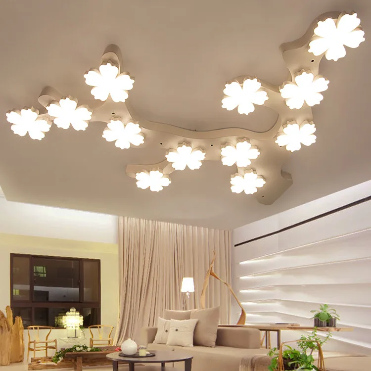 

Nordic modern simple LED plum blossom ceiling lamp living room bedroom creative personality branch ceiling lamp free shipping