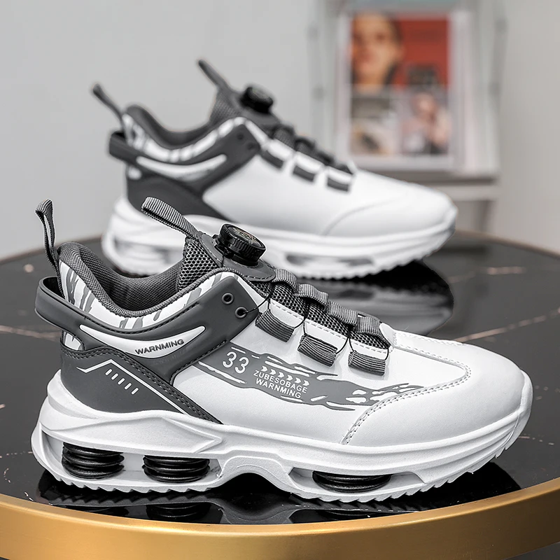 

Мужские кроссовки с вращающейся пряжкой. Удобная нескользящая прочная обувь на шнуровке для мужского активного отдыха.