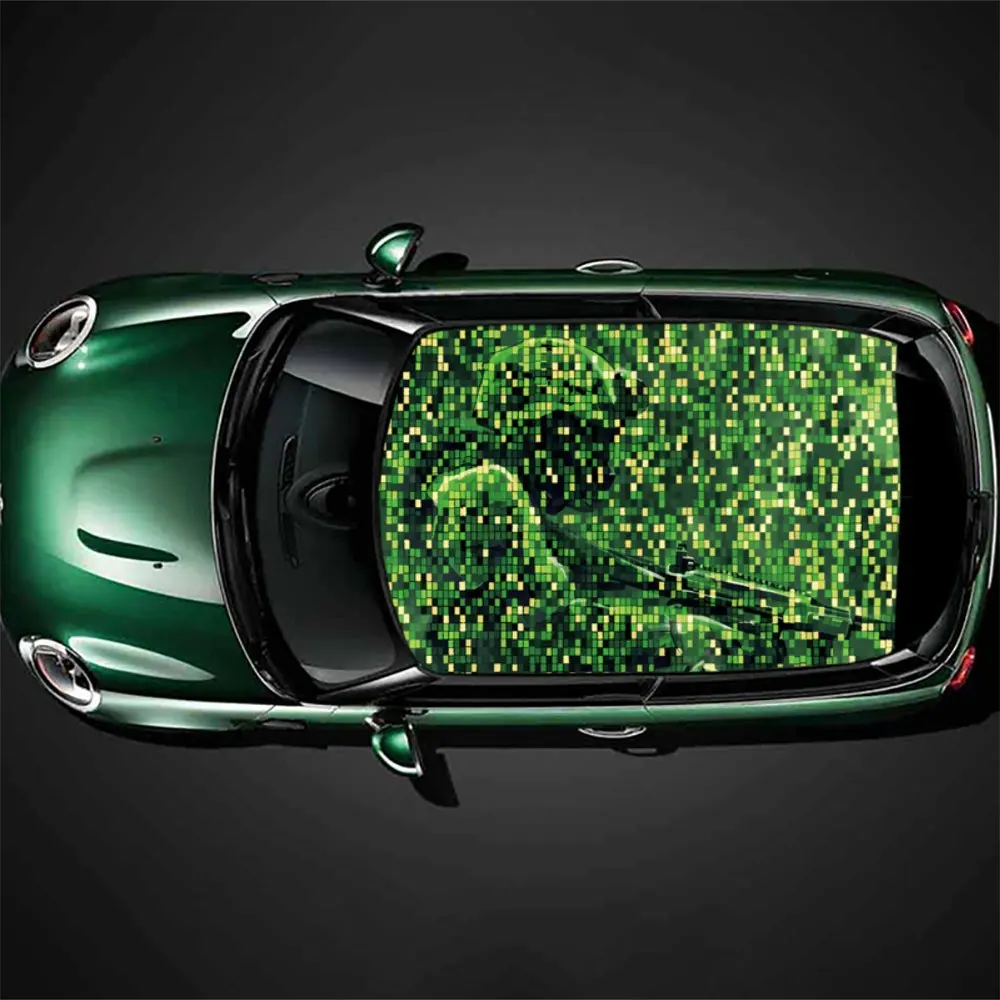 

Military Camouflage Soldier Car Roof Sticker Wrap Racing SUV Auto Accessories Packaging PVC Car Hood Graphic Decal Decoration