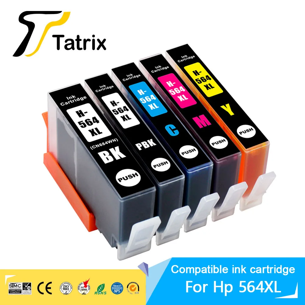 

Tatrix Full Ink For HP 564 HP564XL Compatible Ink Cartridge For HP Photosmart D5445/D5460/D5463/D5468/C5324/5520 6510 7510 7520