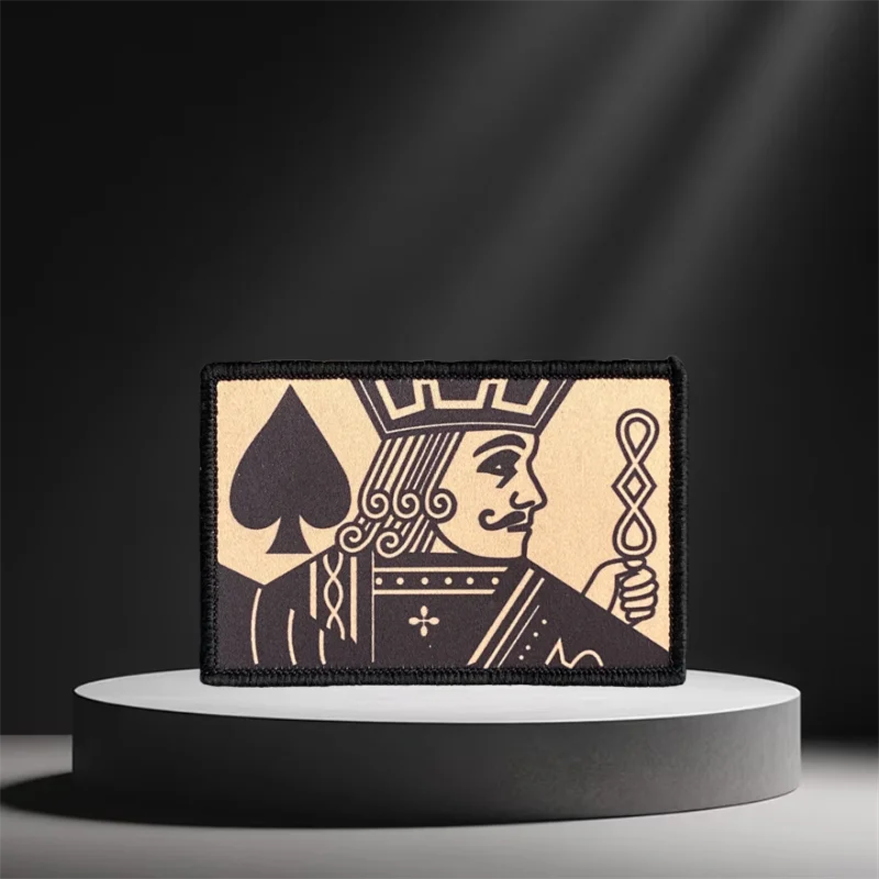 

"Subdued King of Spades" Patch Military Tactical Morale Badge Print Hook and Loop Backpack Clothing Decorative Sticker Armband