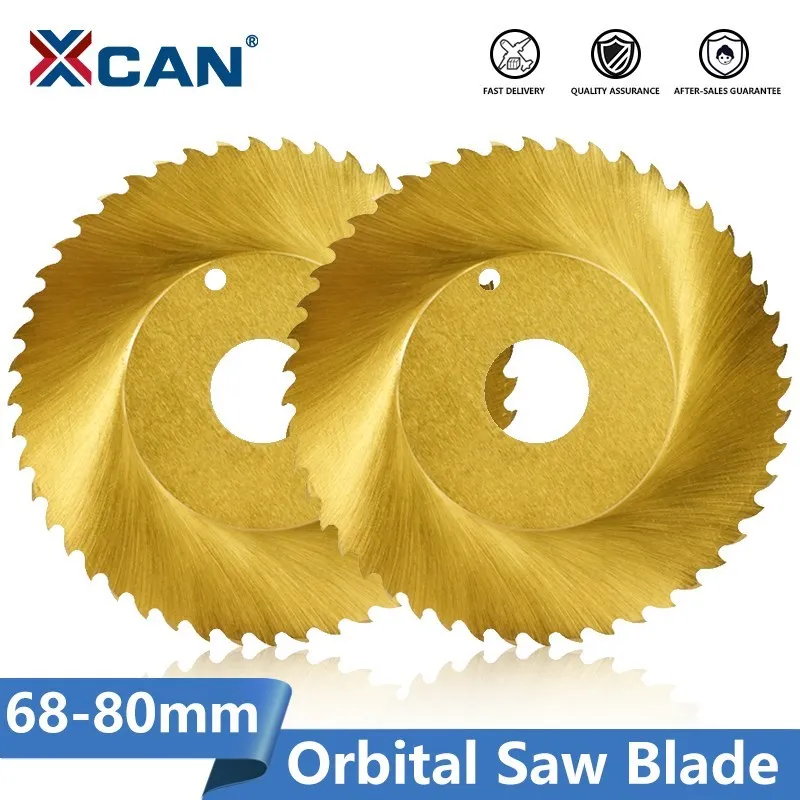 

XCAN Circular Saw Blade 1pc 68/80x16mm Titanium Coated HSS Steel Orbital Saw Blade for Metal Pipe Cutting Slitting Saw Disc