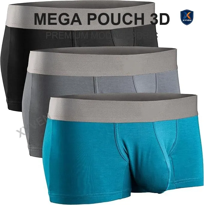 Big Pouch Mens Boxer Briefs Premium Modal Fabric Bulge Enhancing Breathable Soft Cool Underwear