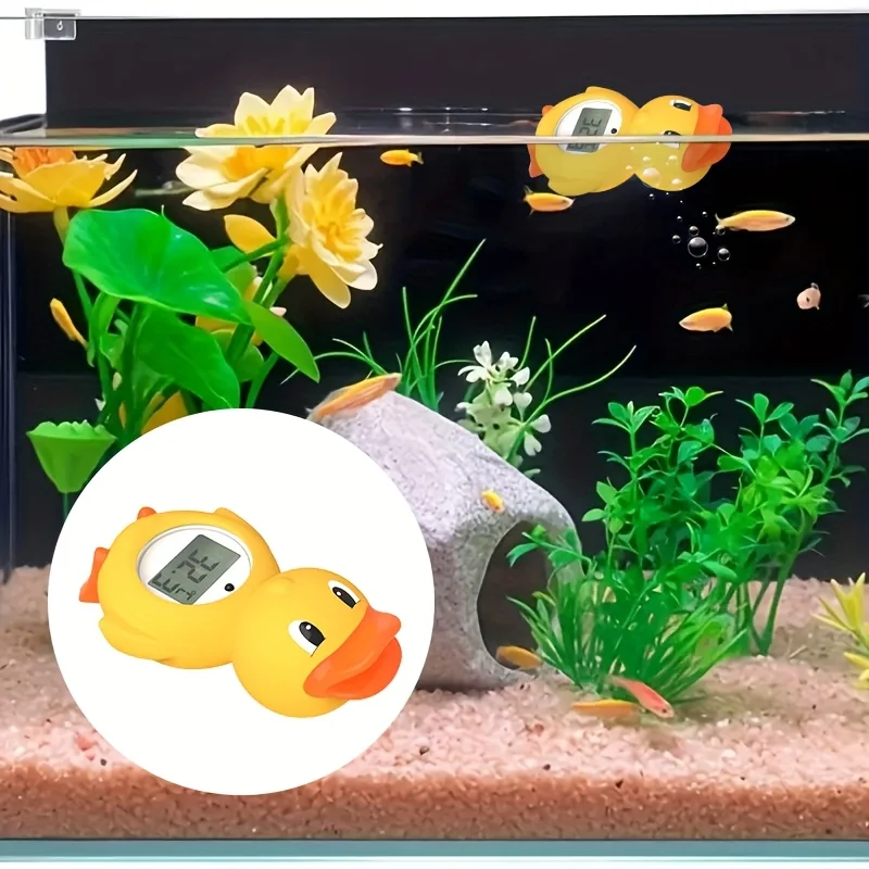 

Aquarium Thermometer - Auto-Display, Tank Decor for Fish Lovers, Battery Operated, Non-Rechargeable Button Battery Included