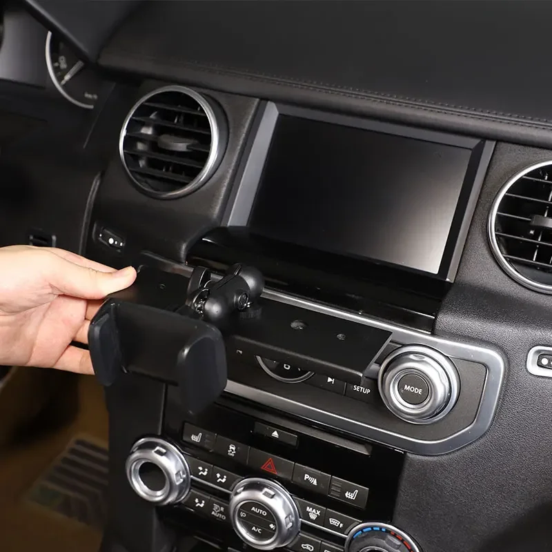 Aluminum Alloy Central control display GPS mobile phone holder For Land Rover Discovery 4 LR4 2010-2016 Car Accessories