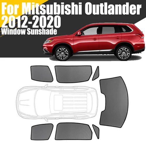Parasol magnético personalizado para ventana de coche, para Mitsubishi Outlander 2012 - 2020, parabrisas delantero de malla de cortina 2014 2015 2016 2017 2018