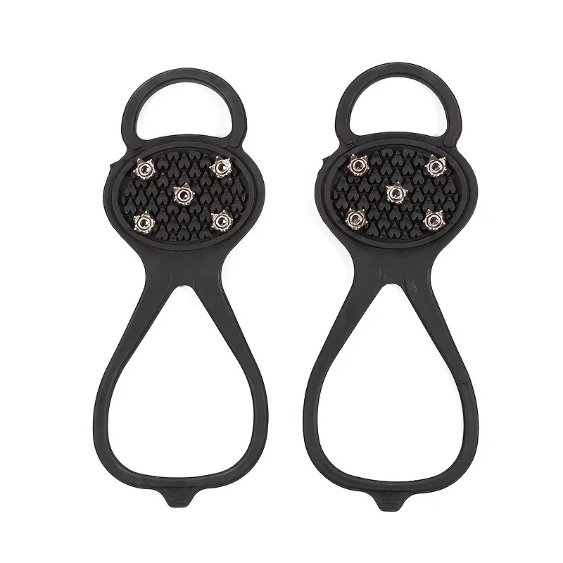 5-الأسنان المضادة للانزلاق الجليد القابض سبايك الشتاء تسلق المضادة للانزلاق الثلوج المسامير السيطرة المرابط فوق الأحذية يغطي الأشرطة دروبشيب #2