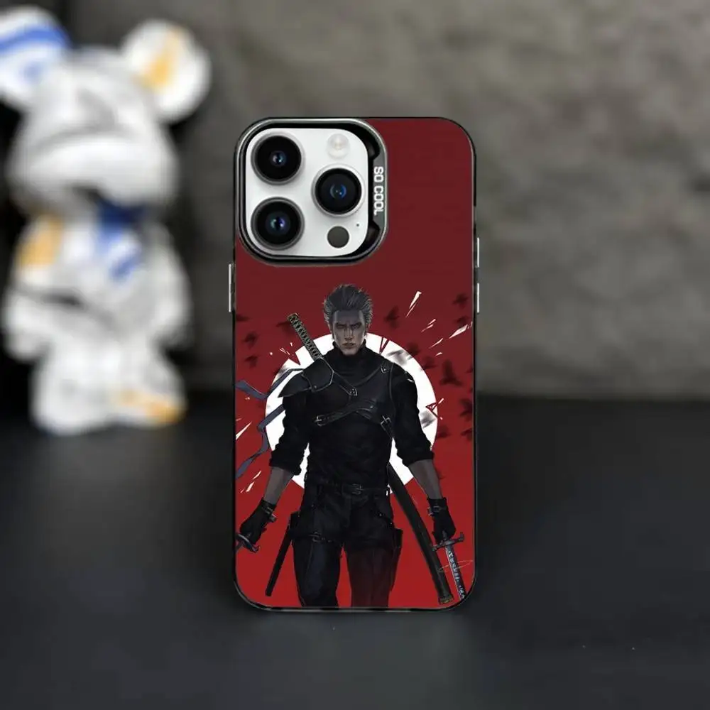 Funda de teléfono Game D-Devil Mays Cry D-DMC para iPhone 16,15,14,13,12,11, Mini,Pro,MAX, funda negra mate a prueba de golpes