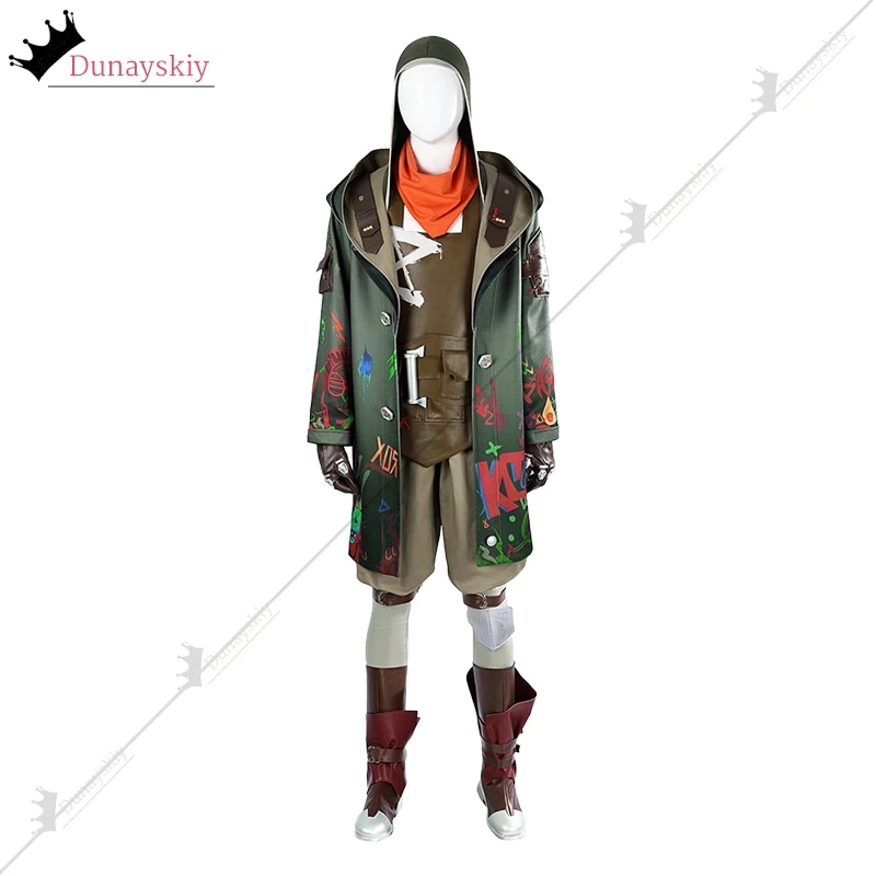 Arcane Ekko Costume Cosplay Il Ragazzo che Shattered Time Gioco Uniforme Gioco Maschera Scarpe Abiti Vestito di Carnevale di Halloween per Uomo