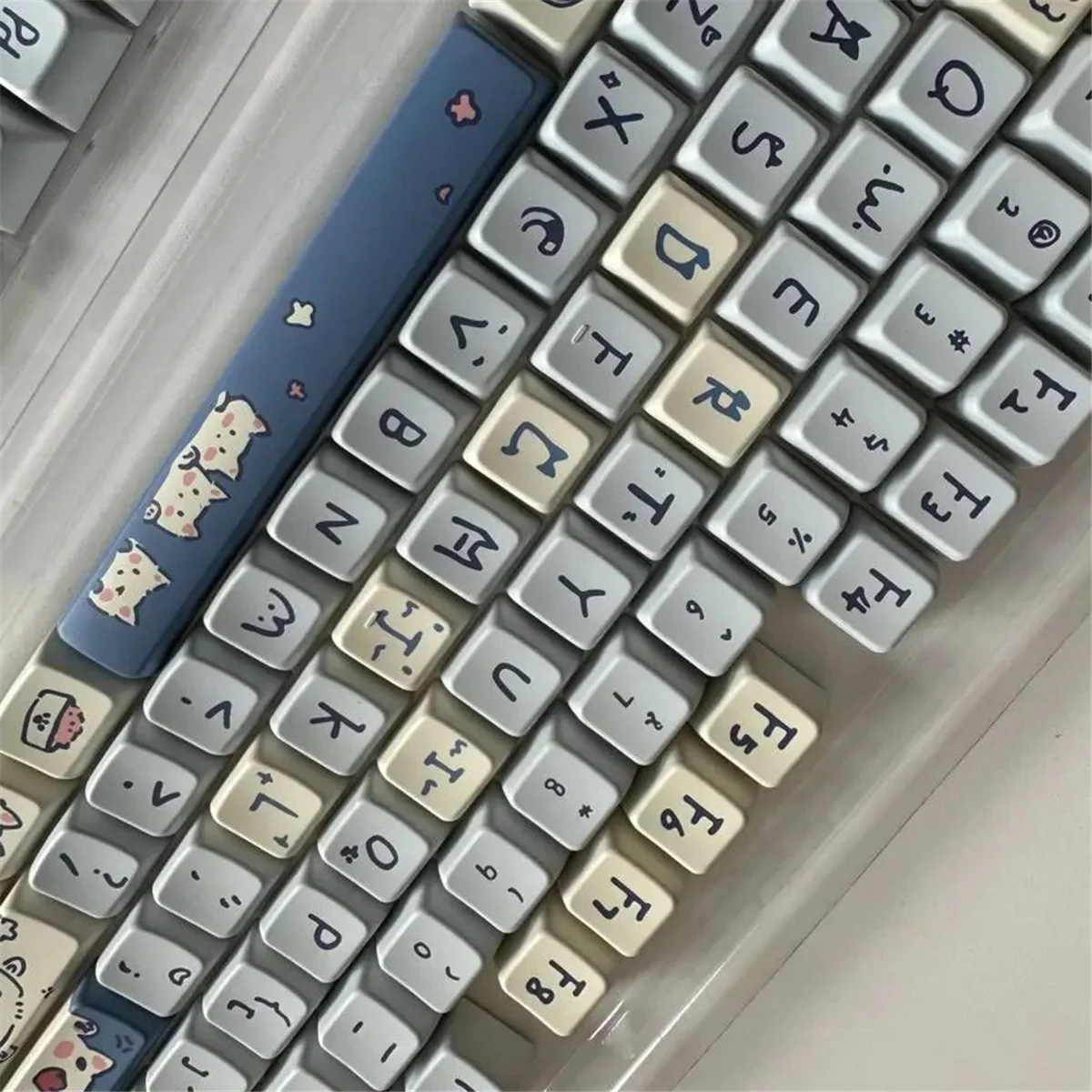 

148 Keys MDA Keycaps Meow Meow Theme PBT Single-Sided Heat Sublimation for MX Switch Fit 61/68/87/96/104/108 Keyboard