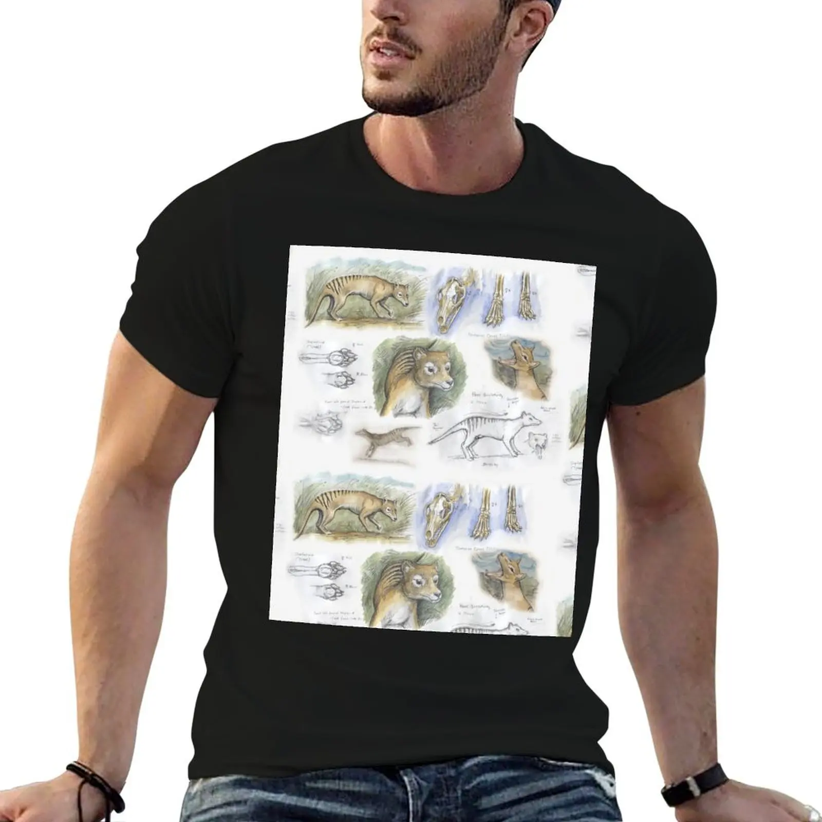 

Thylacine journal T-Shirt cotton t shirt man man t shirts graphic t shirt man casual T-Shirt