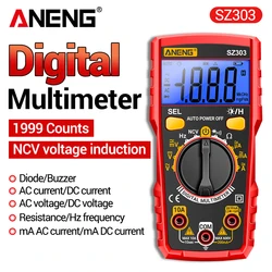 Digital Smart Multimeter ANENG SZ303 AC/DC Voltage Current Electrical Data Retention Diode Buzzer Professional Detector Tools