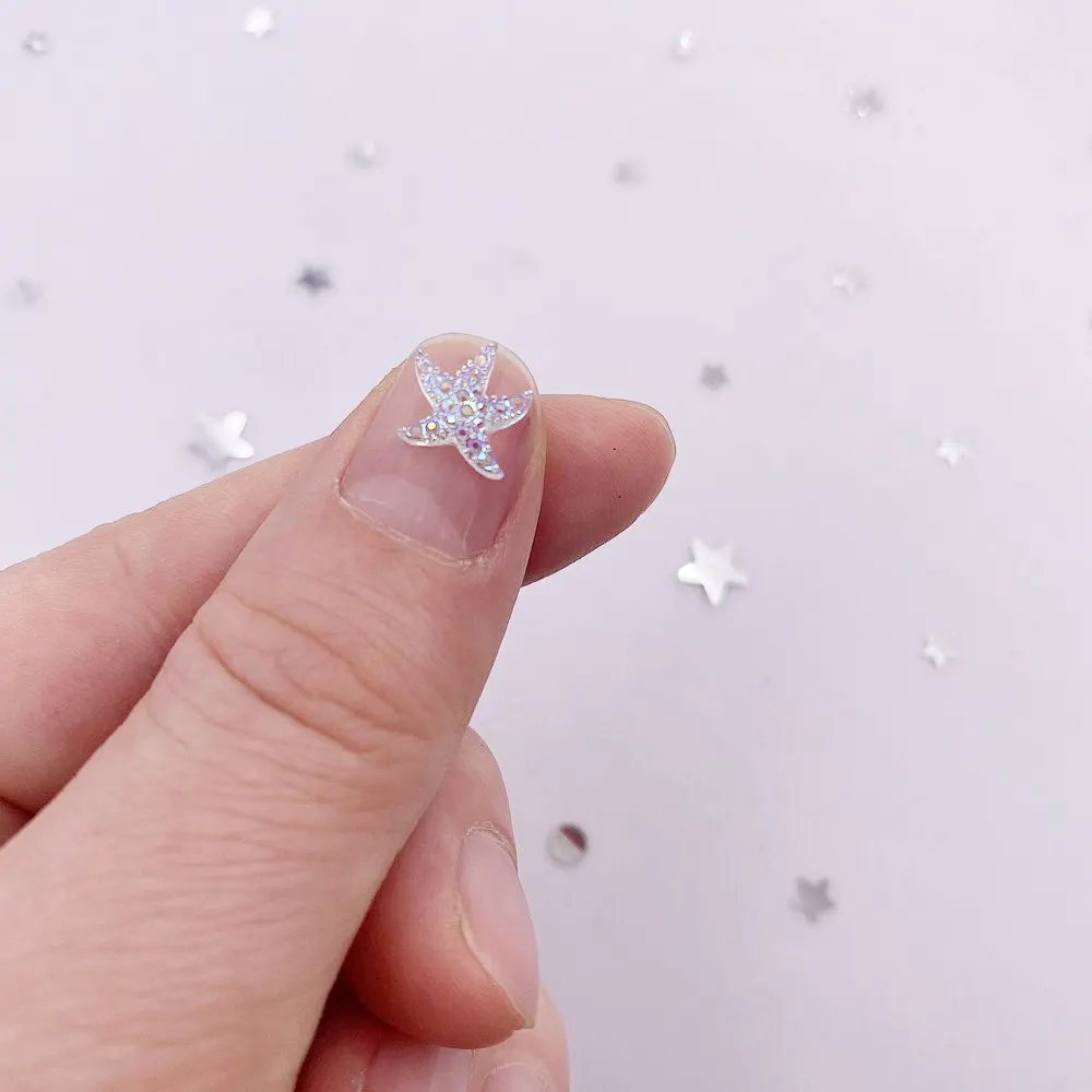 10mm Mini Shiny Star Nail Art - Star Flat Back ulasan dan harga