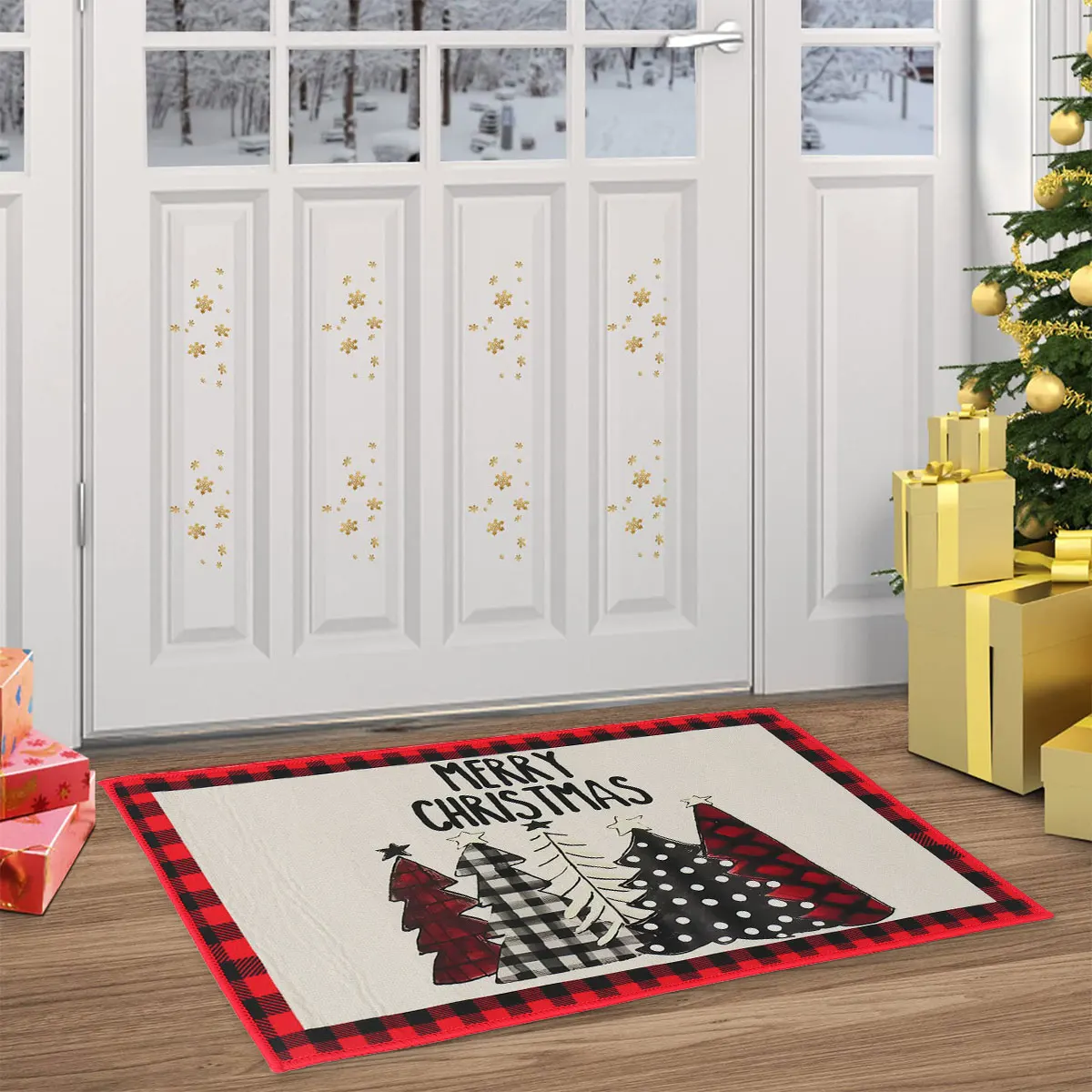 Christmas Door Mat Santa Claus Outdoor Carpet Merry Christmas Decorations For Home 2024 Navidad Xmas Ornament Gifts NewYear 2025