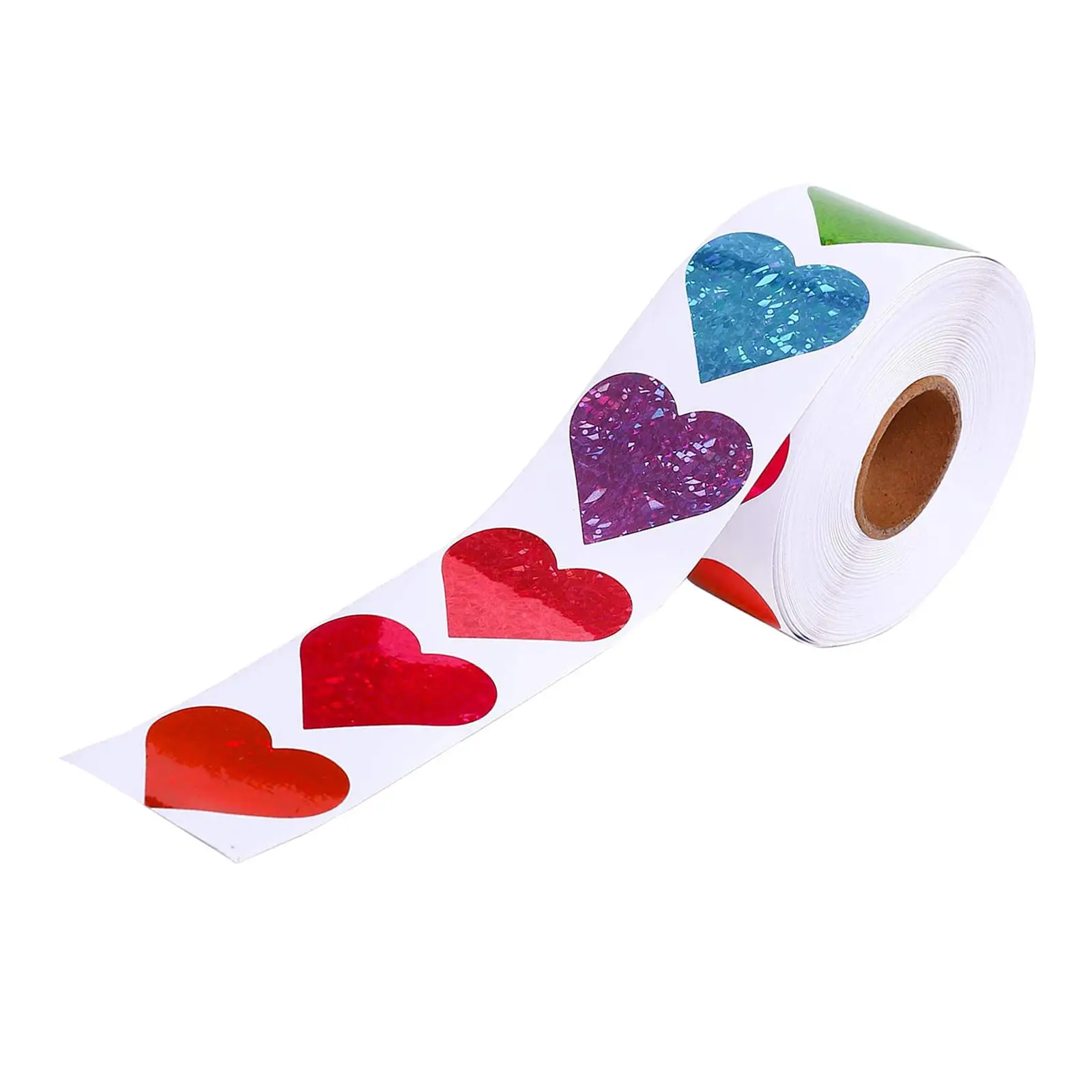 3-4pack 500Pieces Heart Shaped Stickers Colorful Seal Labels