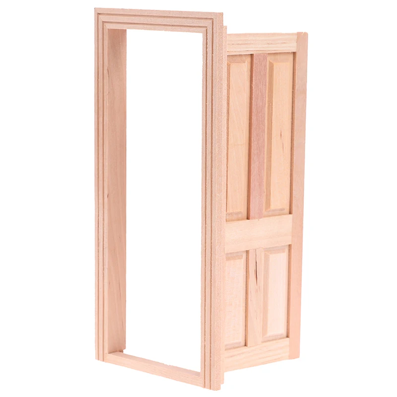 I bambini fingono di giocare a mobili giocattolo giocattoli 1:12 mobili per casa delle bambole simulazione miniature accessori per mobili per porte in legno fai da te arredamento