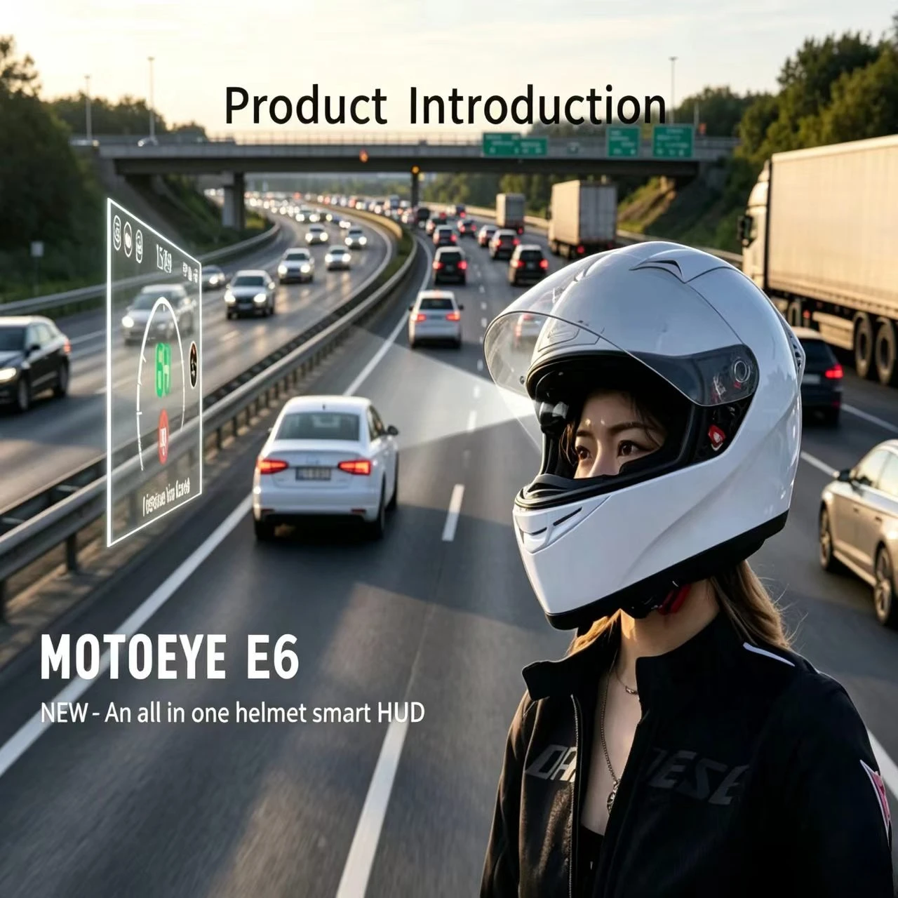 MotoEye Motorcycle Love Helmet HUD Head Up Display Motorcycle Navigation Locomotive Driving Record Bluetooth Headset