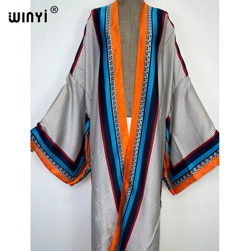 WINYI Summer Women Cardigan stitch robe Cocktail sexy Boho Maxi African Holiday Batwing Sleeve 2022 Robe kimono KAFTAN