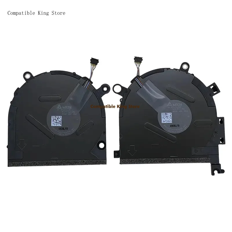 Replacement New CPU+GPU Cooling Fan for HP Spectre x360 2-in-1 14-eu 14t-eu  TPN-Q292 ND75C0K-22L07 ND75C0L-22L08 DC5V 0.5A FAN