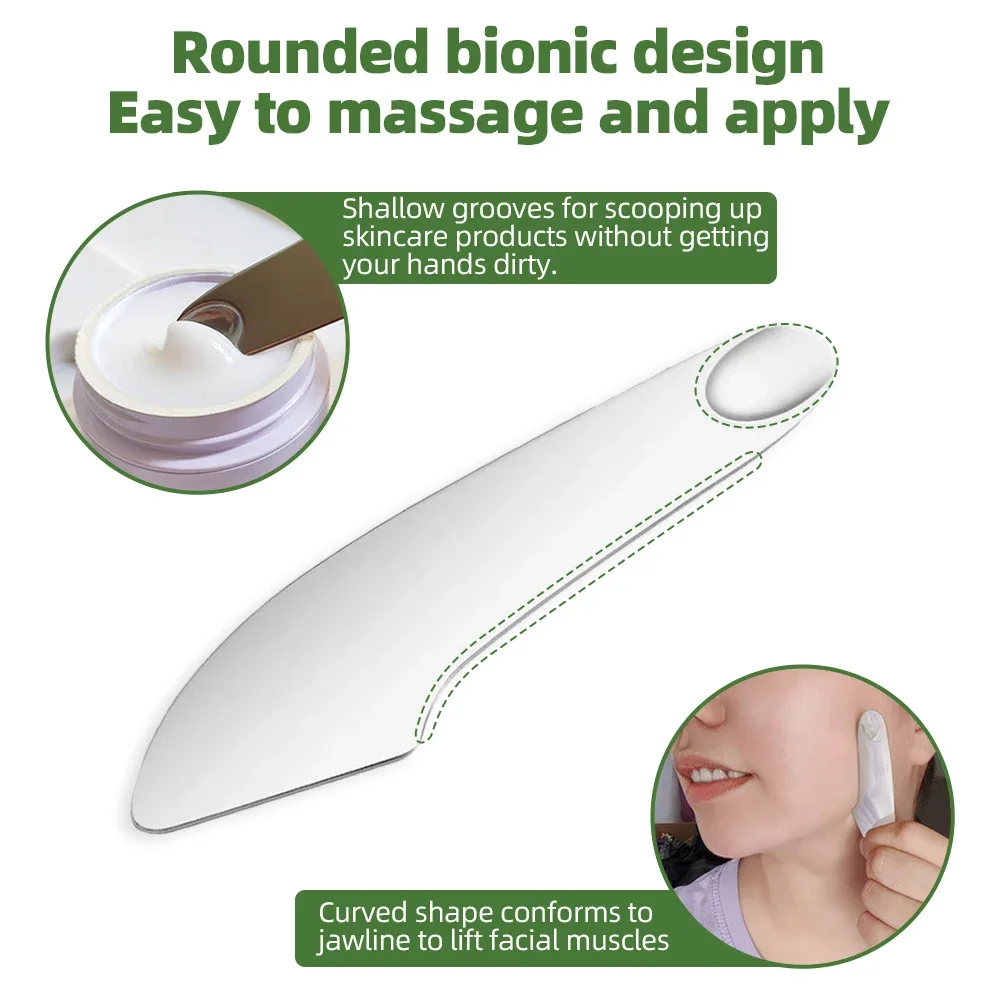 420 in acciaio inox trucco Toner spatola maschera e crema per gli occhi cucchiai bastoncini fondotinta spatola cosmetica strumento in metallo con una borsa