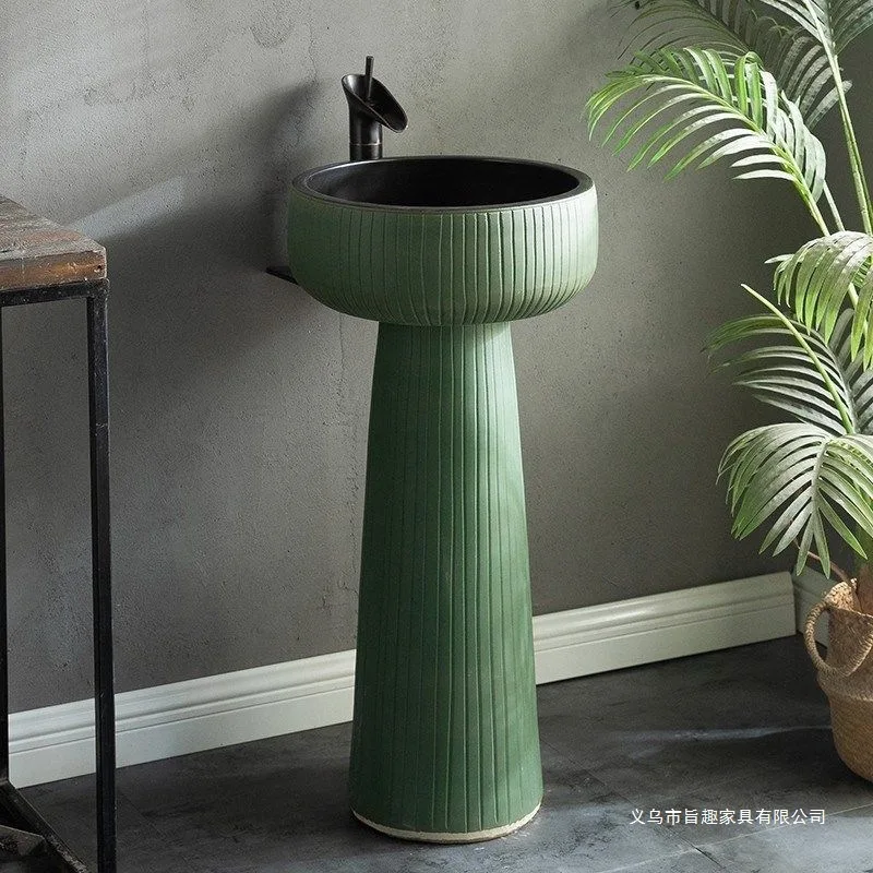 Outdoor Wash Basin, Bathroom, Column Type Washbasin, Platform Pool, Balcony, Courtyard, Pool Basin, Integrated Floor Column Basi