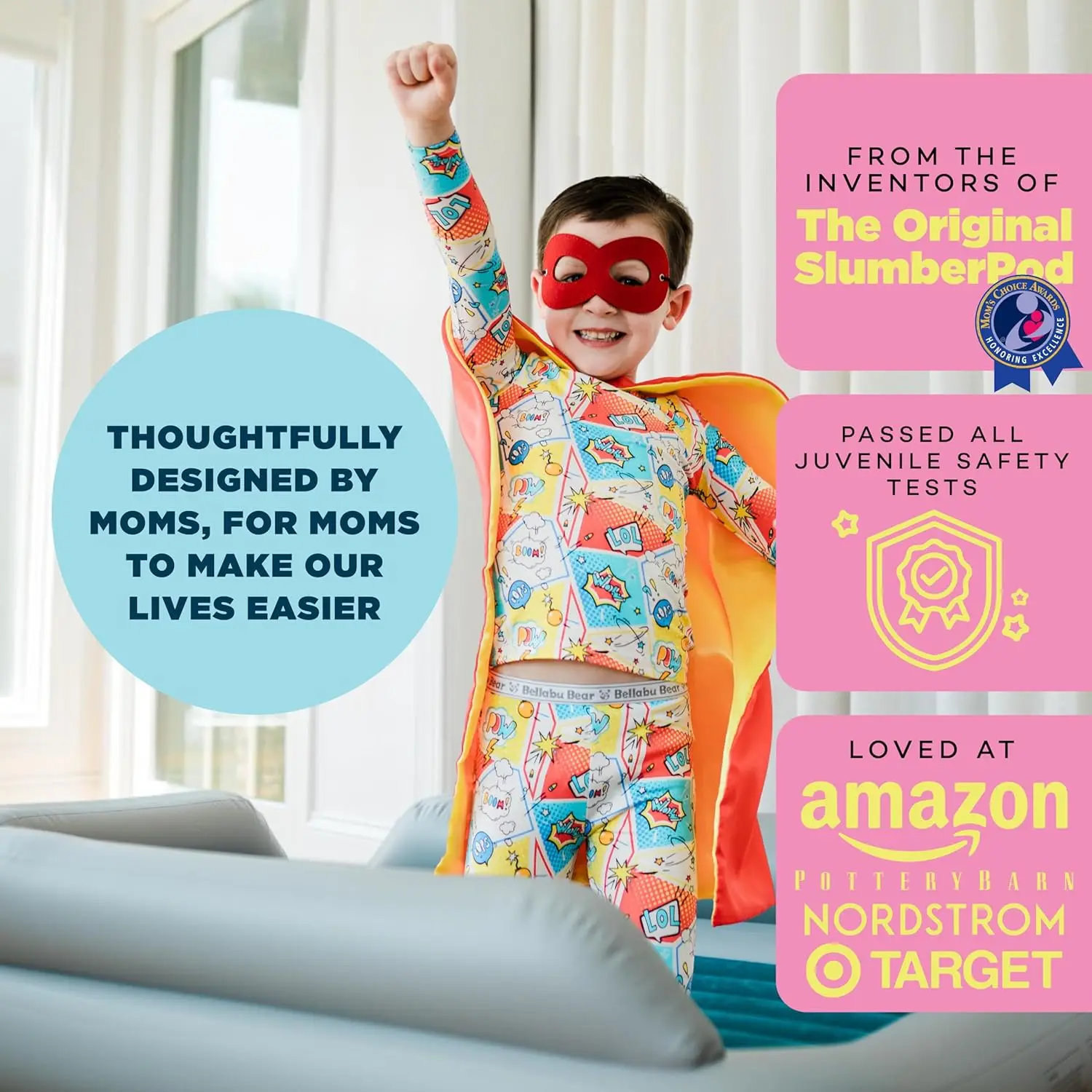 سرير سفر للأطفال الصغار قابل للنفخ مع مصدات أمان ومضخة كهربائية - مرتبة هوائية محمولة للمنزل أو أثناء التنقل