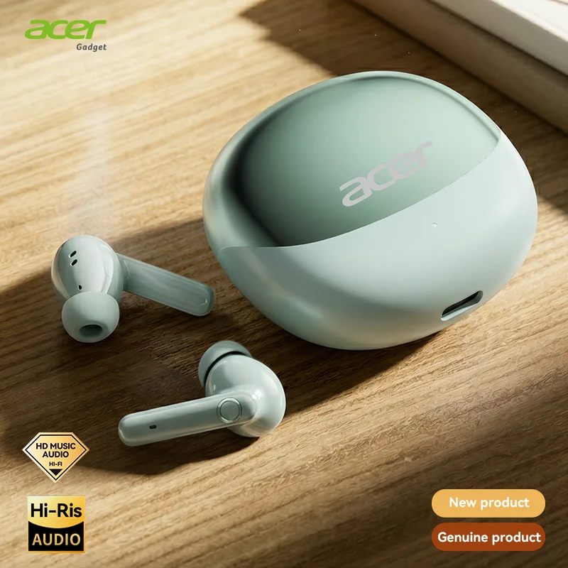 Acer Ohr546 In-Ear-Kopfhörer mit kabelloser Bluetooth-Verbindung, großem Membranlautsprecher, Surround-Sound, Geräuschunterdrückung für Anrufe, leichter Touch-Steuerung, langer Akkulaufzeit und einem