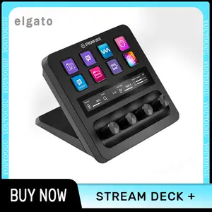 Elgato Stream Deck Plus Black Programmable Keys Stream Deck+ With Knob  Screen Dial Macro-Raising Keypad Living Stream Streamdeck - AliExpress