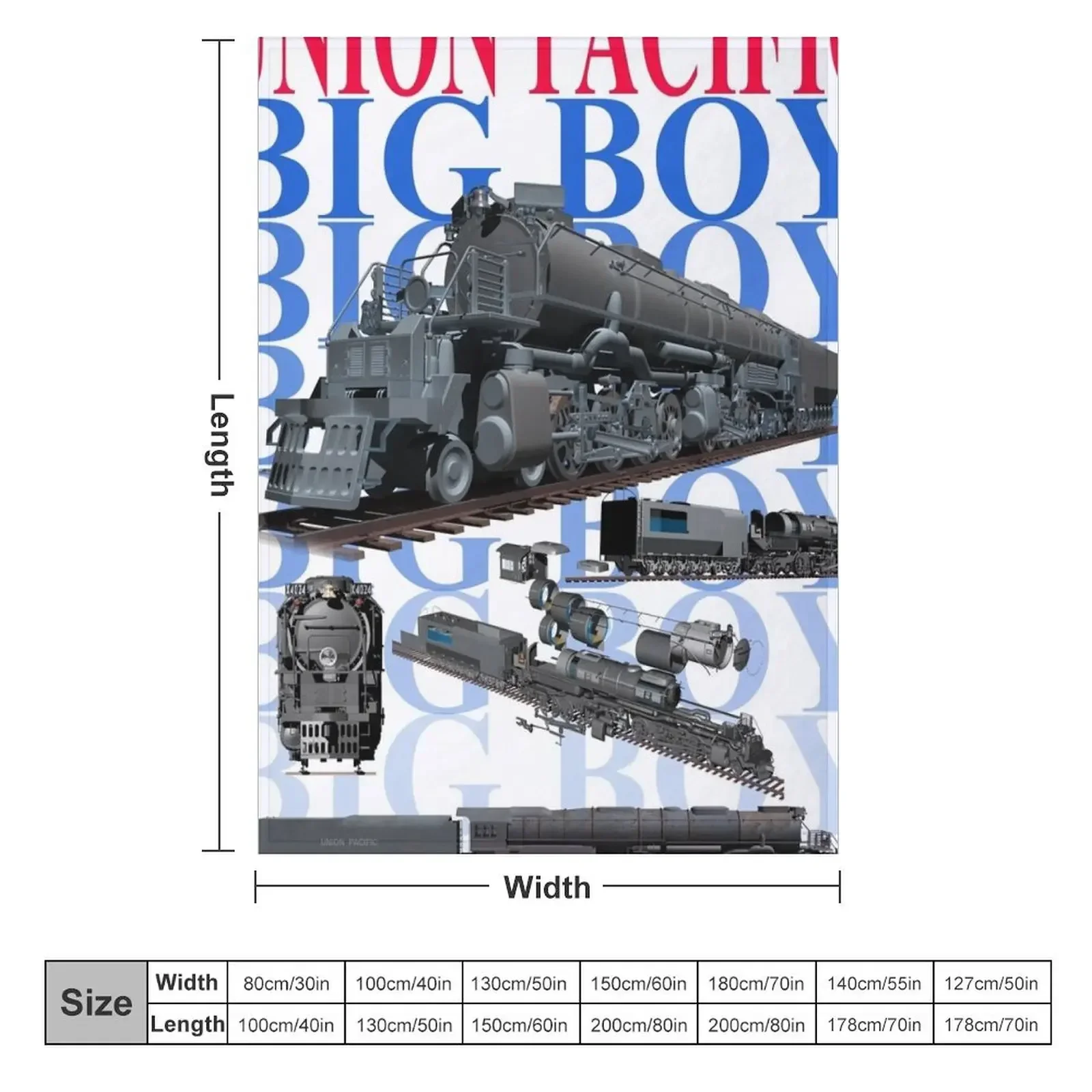 The Union Pacific Big Boy train Throw Blanket valentine gift ideas Thermal Blankets