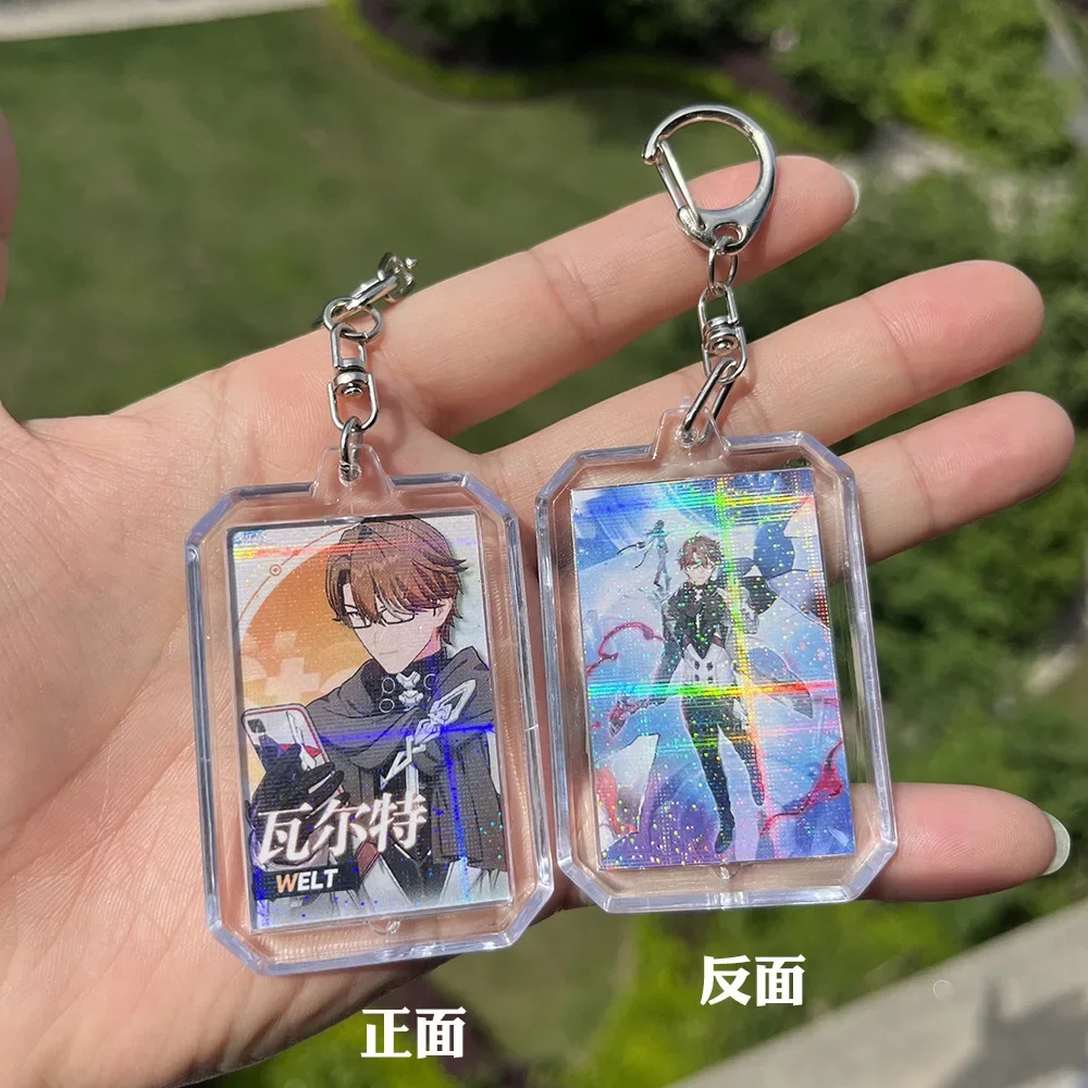 Honkai Star Rail Anime KeyChain Q Version Dan Heng Yanqing Himeko Jing Yuan Blade Women Man Figure Acrylic Keyring Pendant Gifts