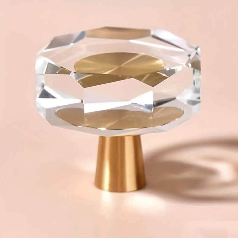 

1PC Polished Crystal Glass Knobs , 31mm Design, Suitable for Drawers and Cabinets