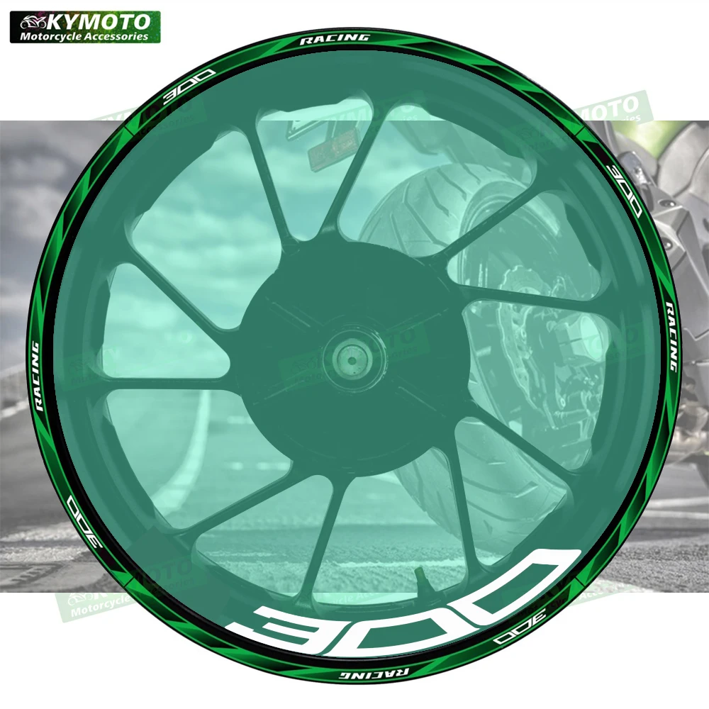 

For Z300 Z 300 motorcycle accessories 17 inch front and rear wheel stickers modified waterproof reflective wheel rim stickers