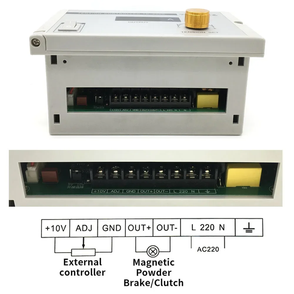 Magnetic Powder Tension Controller DC24V Manual Magnetic Powder Regulator for Magnetic Powder Clutch/Brake Voltage Adjustment