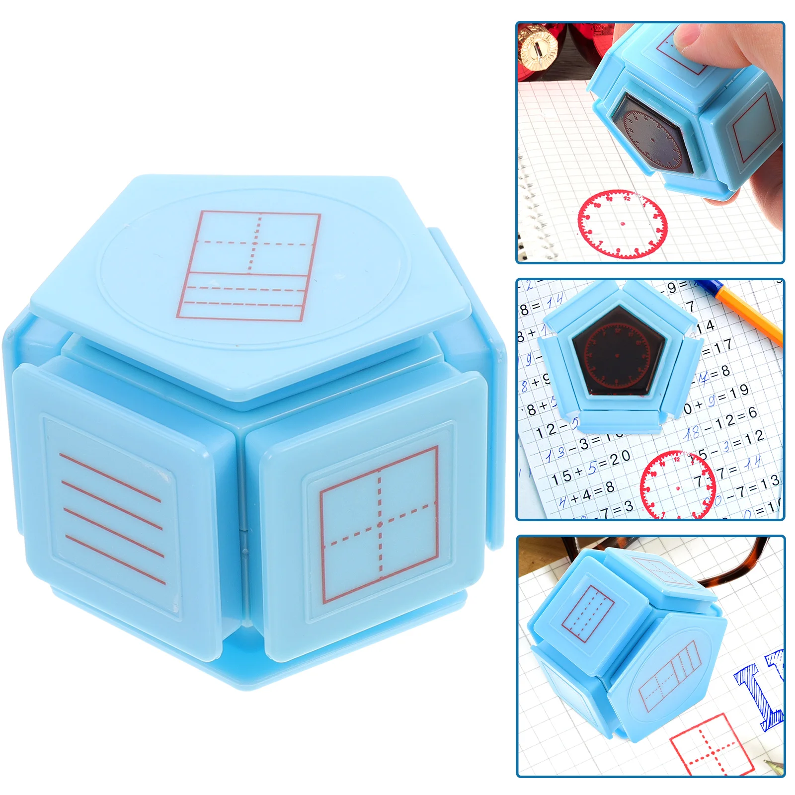 

Handwriting Stamp Line Roller Multi-Sided Stamp Writing Practice Stamp Stampers Handwriting Line Portable Teacher