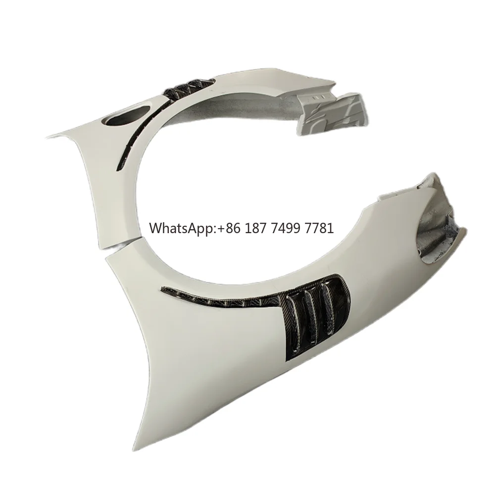 

Used for . 718 Boxster . RS Style Genuine Carbon Fiber+resin Primer Front Fender Pair Mudguard Body Kit