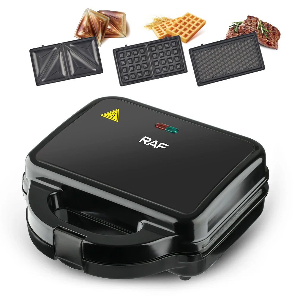 RAF 3 in 1 sandwich maker press grill/contact grill panini toaster maker multifunction waffle maker