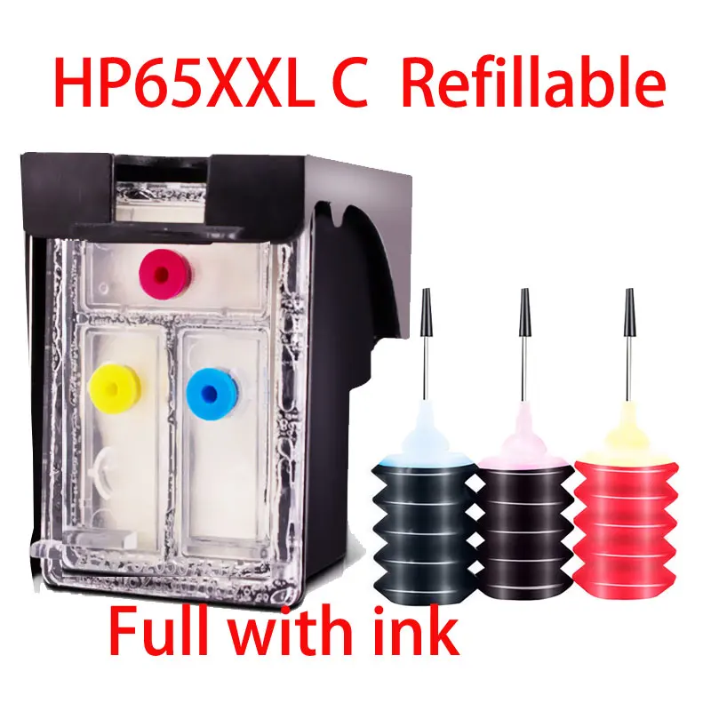 Cartucho de tinta recargable Compatible para impresora HP65 65XL 65XXL Deskjet 3730 3732 3733 3735 3752 3755 3758