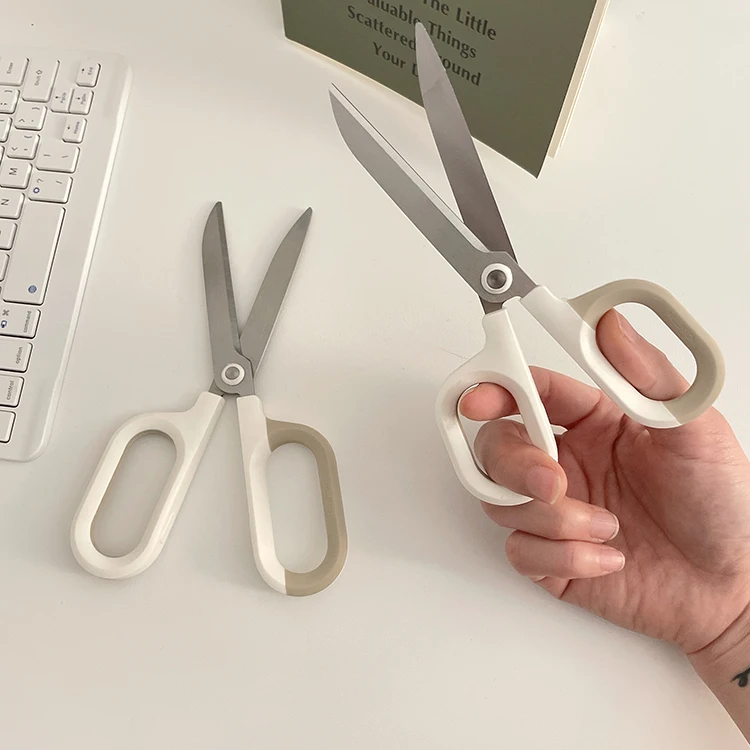 MINKYS Stainless Steel Kawaii Scissors Household Multifunctional Hand Scissors Express Box Paper Scissors Stationery