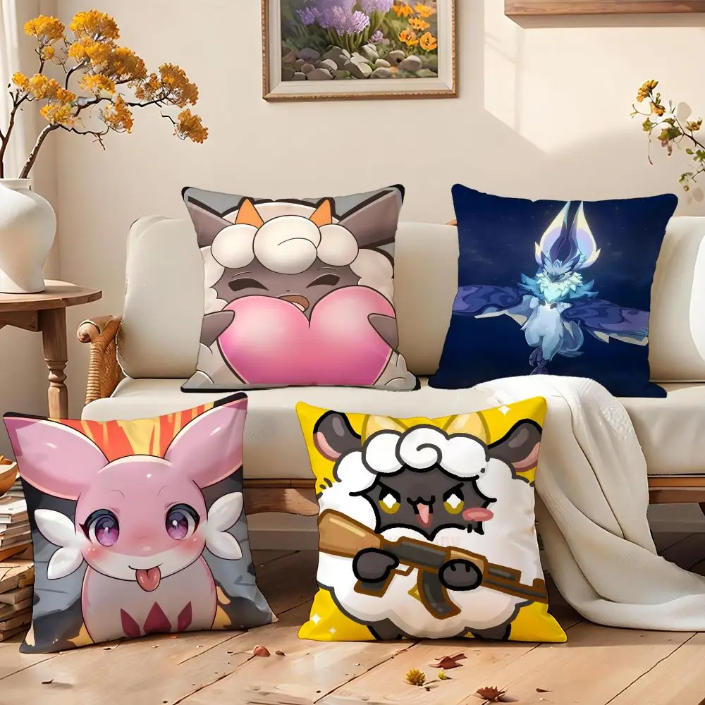 

Palworld PD GAME Cushion Cover Premium Comfort Reversible Pillow Cove -Two in One Design for Any Room & Car Interior