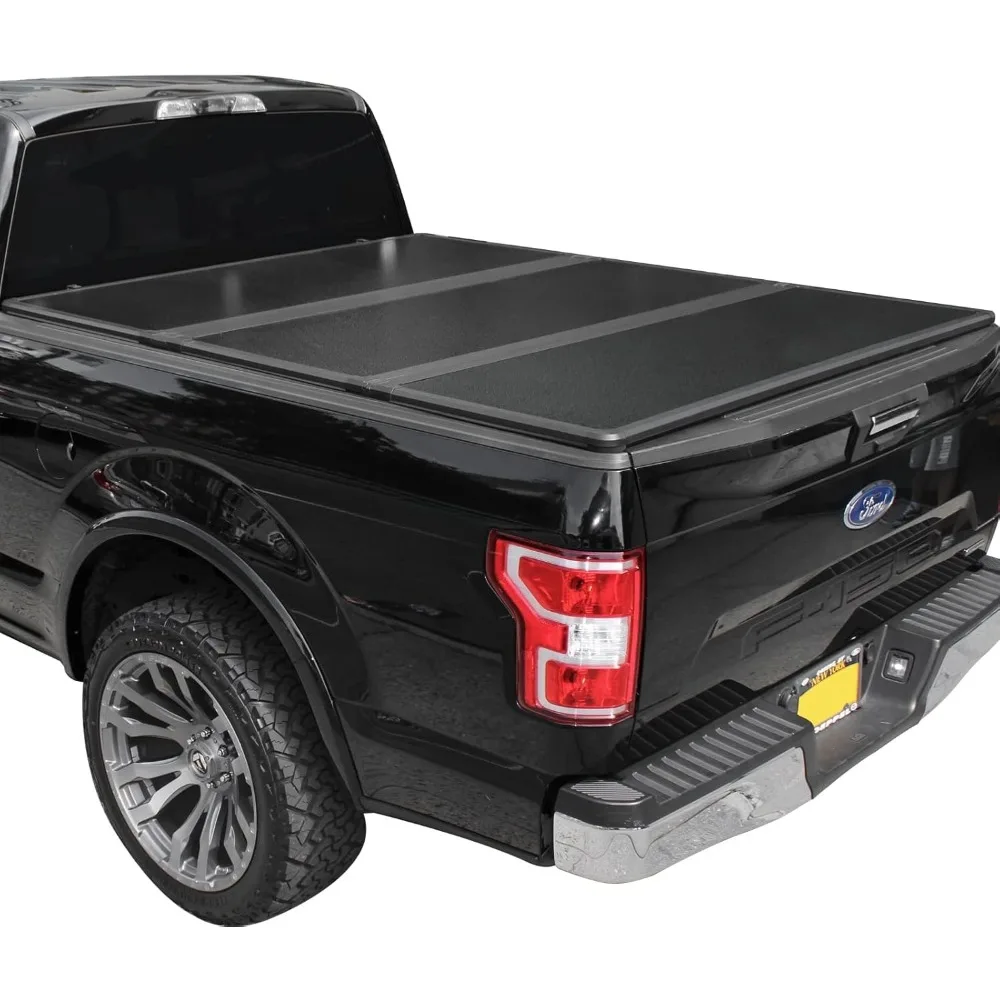 

Hard Shell Folding Truck Bed Tonneau Cover|Fits 2015-2025 Ford F150 5'5"Bed (66") - TULH016
