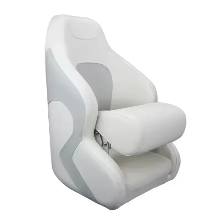 Custom Reclining Captain Boat Seat, Waterproof Luxury Leather Marine Chair for Yacht & Ship