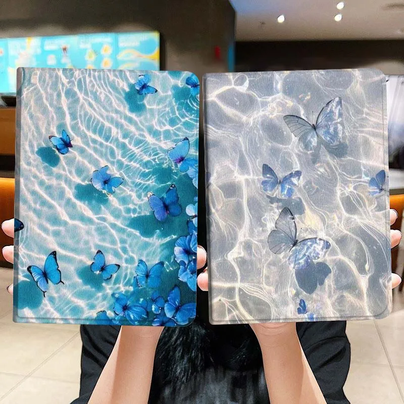 

Blue Butterfly Water Surface Gift Tablet Case For Lenovo Xiaoxin Legion Pad Tab Pro GT Y700 Gen4 2 11 P11 M10 K10 3rd Plus Gen