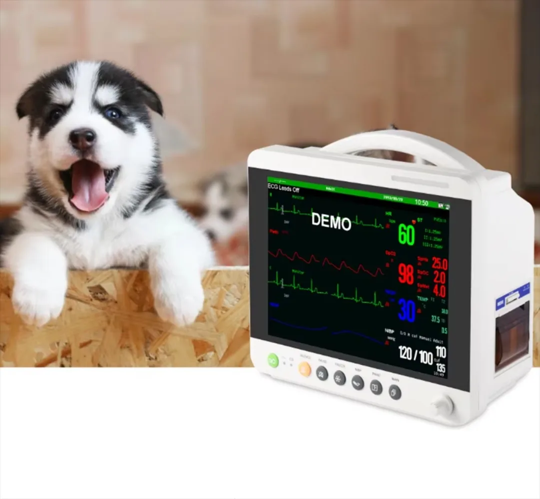 Innovative veterinary multi-parameter 12-inch color TFT touchscreen, large font display trend chart, ISO compliant